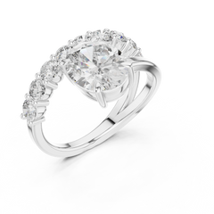 Oval Eternity Bypass Ring