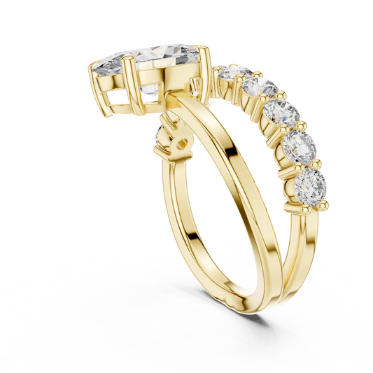 Oval Eternity Bypass Ring