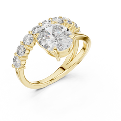 Oval Eternity Bypass Ring