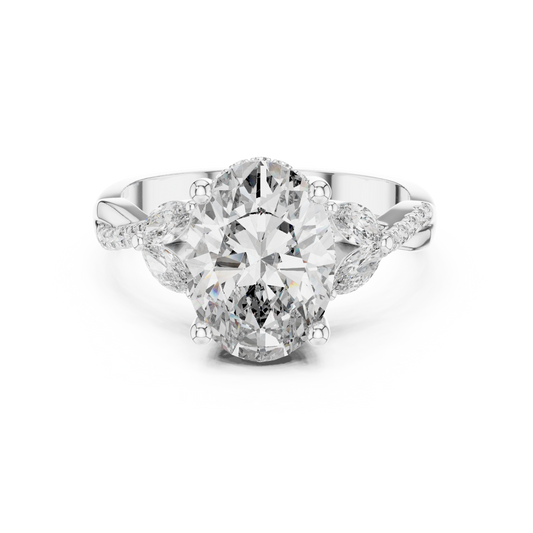 Oval Trio Accent Ring