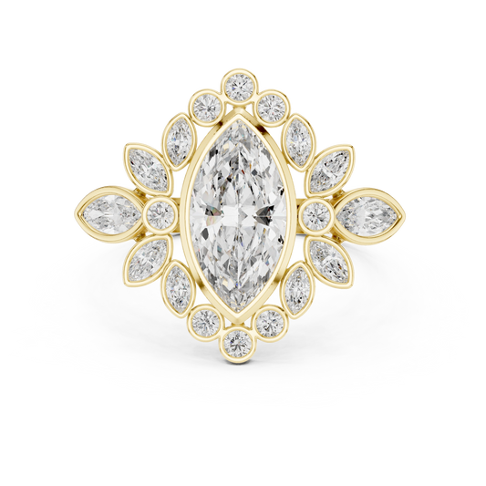 Marquise Sunburst Ring