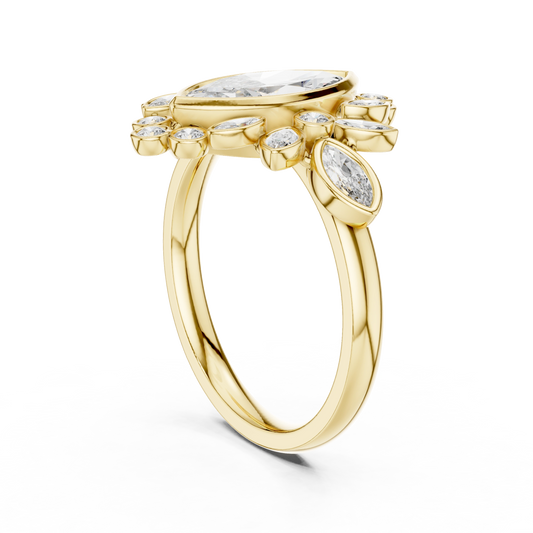 Marquise Sunburst Ring