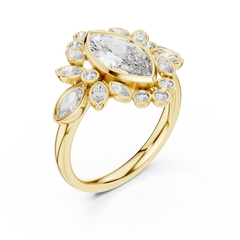 Marquise Sunburst Ring