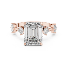 Emerald & Princess Accent Ring