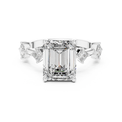 Emerald & Princess Accent Ring