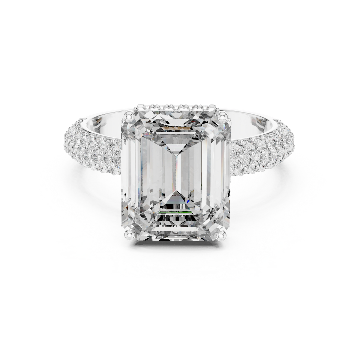 Emerald Pavé Statement Ring