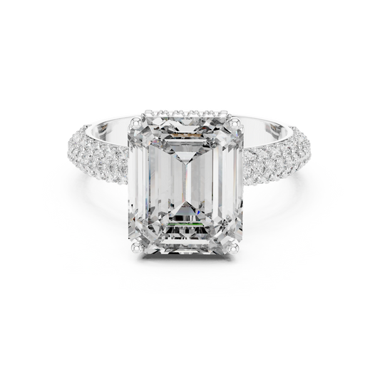 Emerald Pavé Statement Ring
