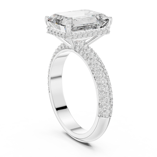 Emerald Pavé Statement Ring