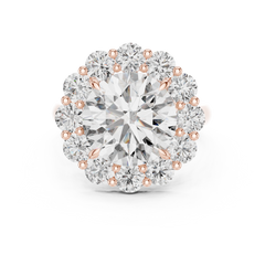 Round Flora Halo Ring