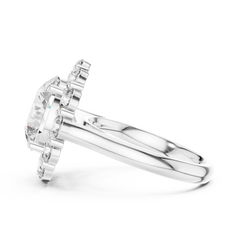 Round Flora Halo Ring