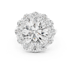 Round Flora Halo Ring