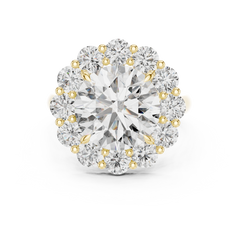 Round Flora Halo Ring