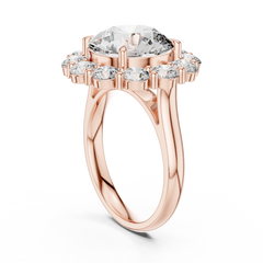 Round Flora Halo Ring