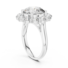 Round Flora Halo Ring
