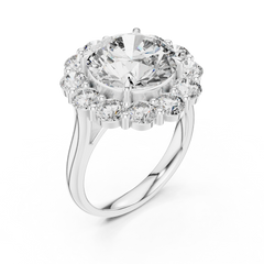 Round Flora Halo Ring
