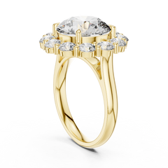 Round Flora Halo Ring