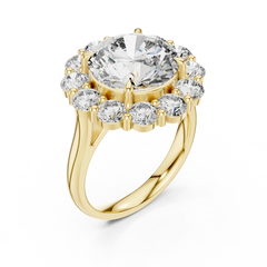 Round Flora Halo Ring