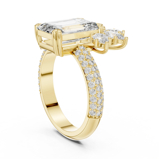 Emerald Tiara Ring