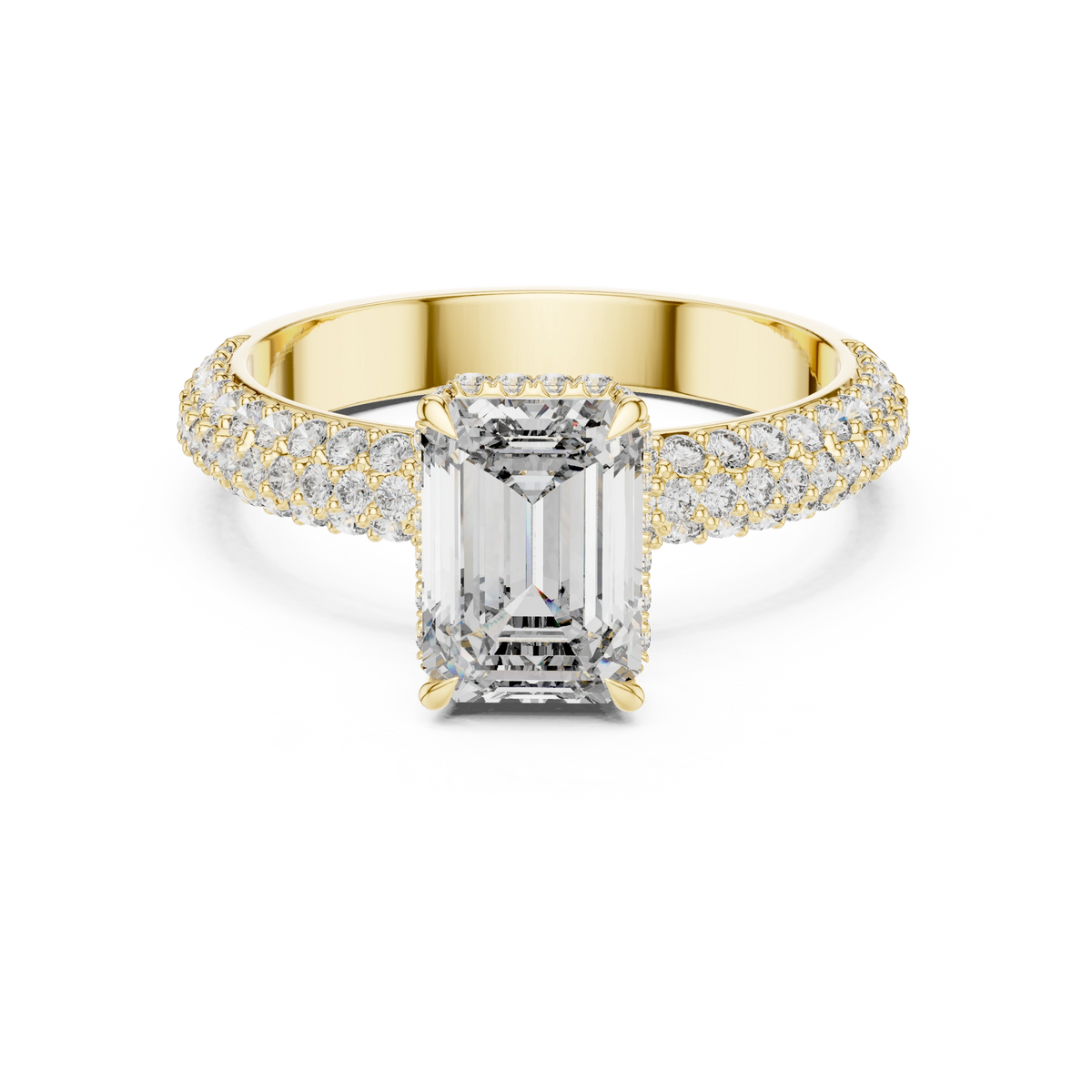 Emerald Pavé Statement Ring