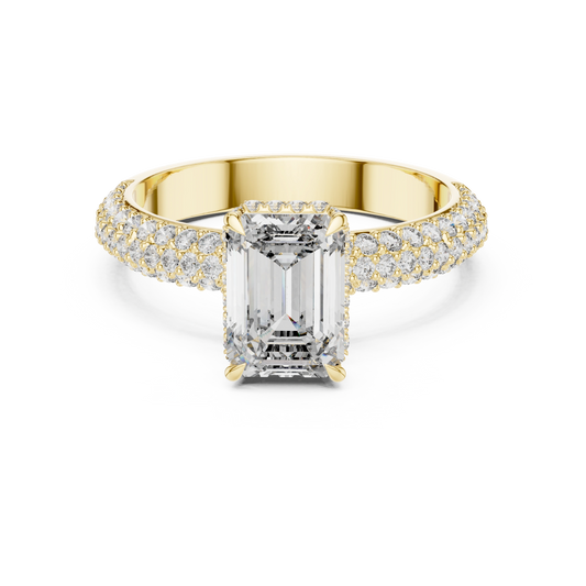 Emerald Pavé Statement Ring