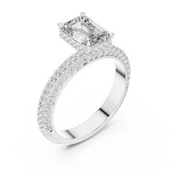 Emerald Pavé Statement Ring