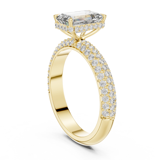 Emerald Pavé Statement Ring