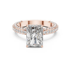 Radiant Triple-Pavé Ring