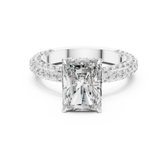 Radiant Triple-Pavé Ring