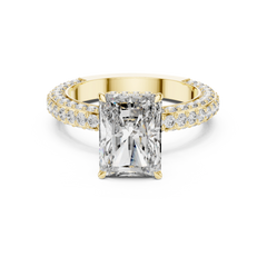 Radiant Triple-Pavé Ring