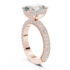 Radiant Triple-Pavé Ring