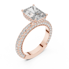 Radiant Triple-Pavé Ring