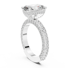 Radiant Triple-Pavé Ring