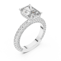 Radiant Triple-Pavé Ring
