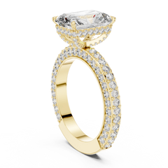 Radiant Triple-Pavé Ring
