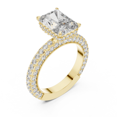 Radiant Triple-Pavé Ring