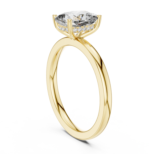 Elongated Cushion Solitaire