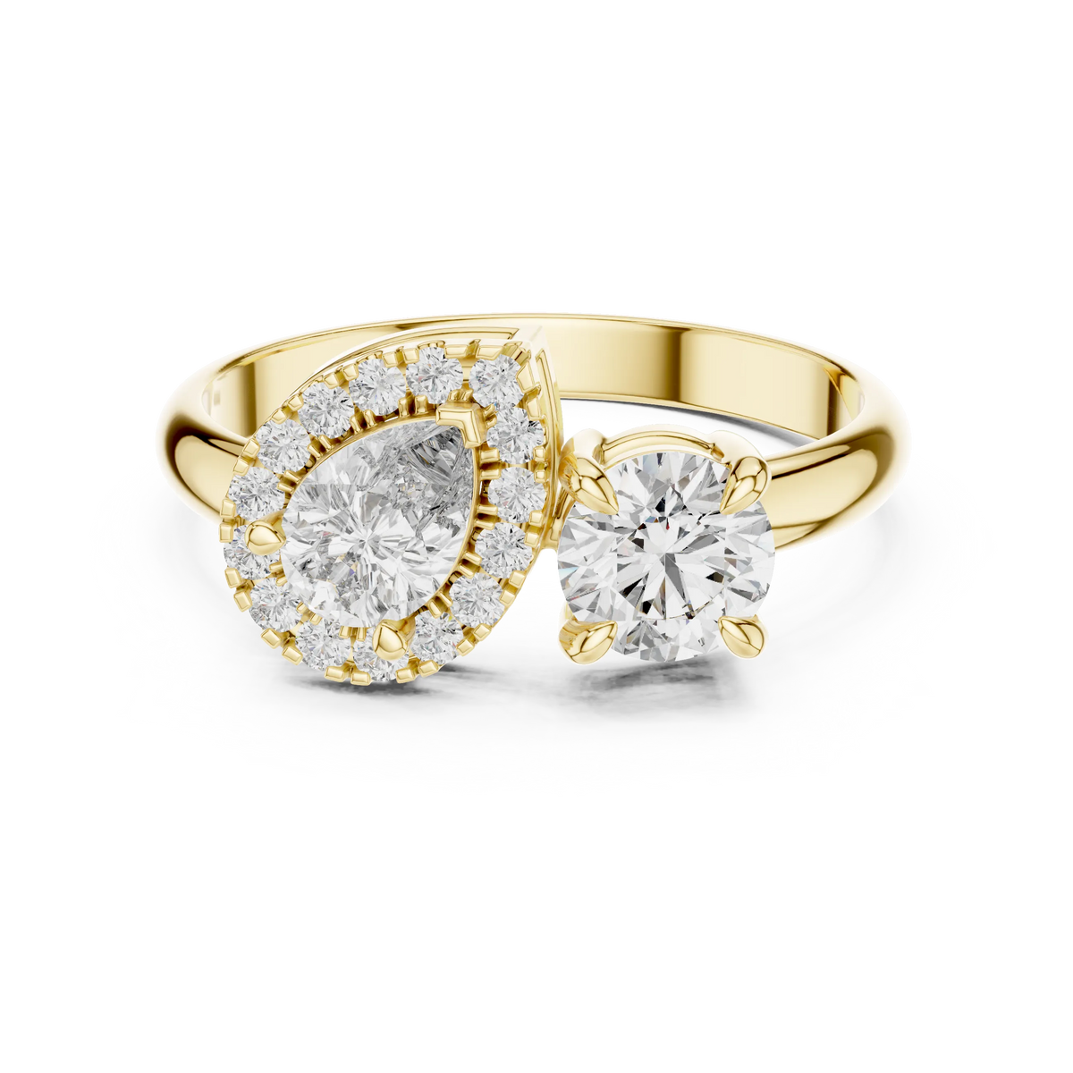 Aurevia Toi et Moi Pear & Round Ring