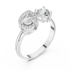 Aurevia Toi et Moi Pear & Round Ring