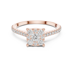 Aurevia Cushion Cluster Pave Ring