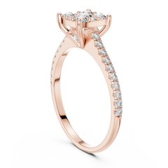 Aurevia Cushion Cluster Pave Ring