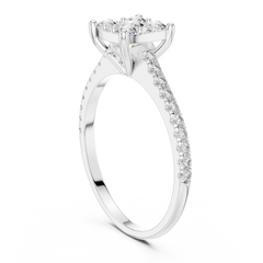 Aurevia Cushion Cluster Pave Ring