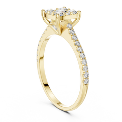 Aurevia Cushion Cluster Pave Ring
