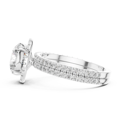 Aurevia Celtic Knot Cushion Engagement Ring