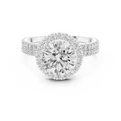 Aurevia Celtic Knot Cushion Engagement Ring