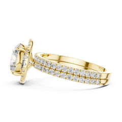 Aurevia Celtic Knot Cushion Engagement Ring