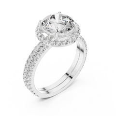 Aurevia Celtic Knot Cushion Engagement Ring