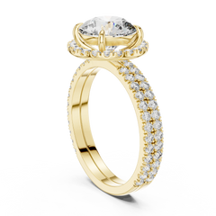 Aurevia Celtic Knot Cushion Engagement Ring