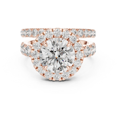 Radiant Round Double-Row Bridal Set