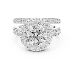 Radiant Round Double-Row Bridal Set
