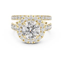 Radiant Round Double-Row Bridal Set